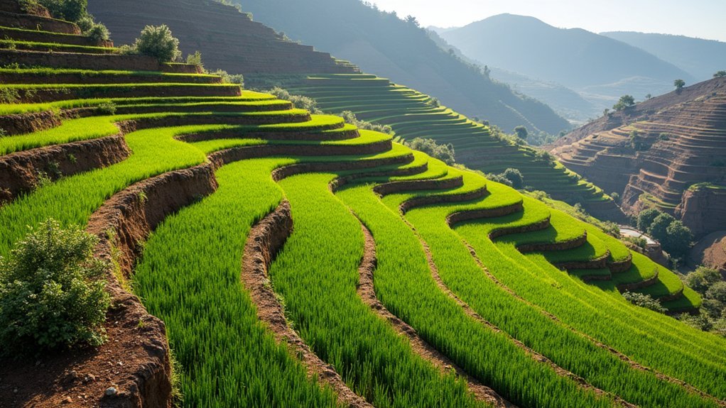 terraced structures enhance drought resilience