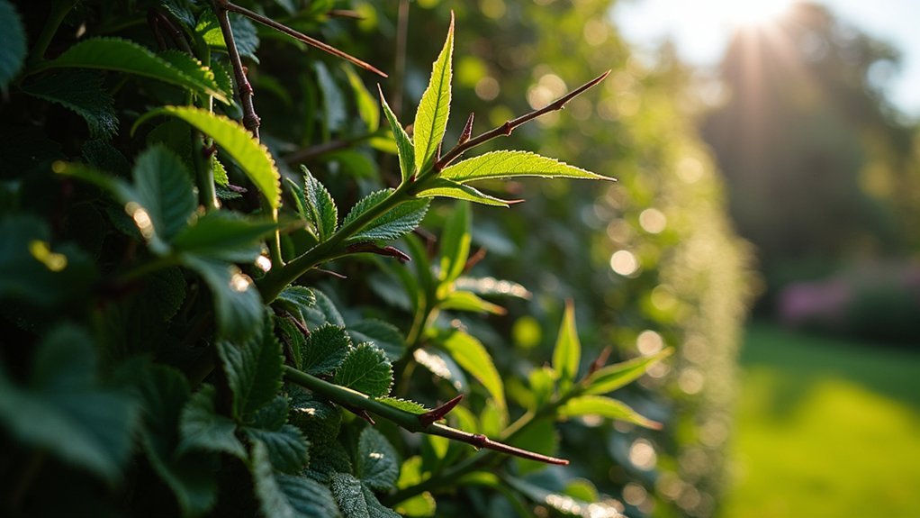 thorny hedges deter deer