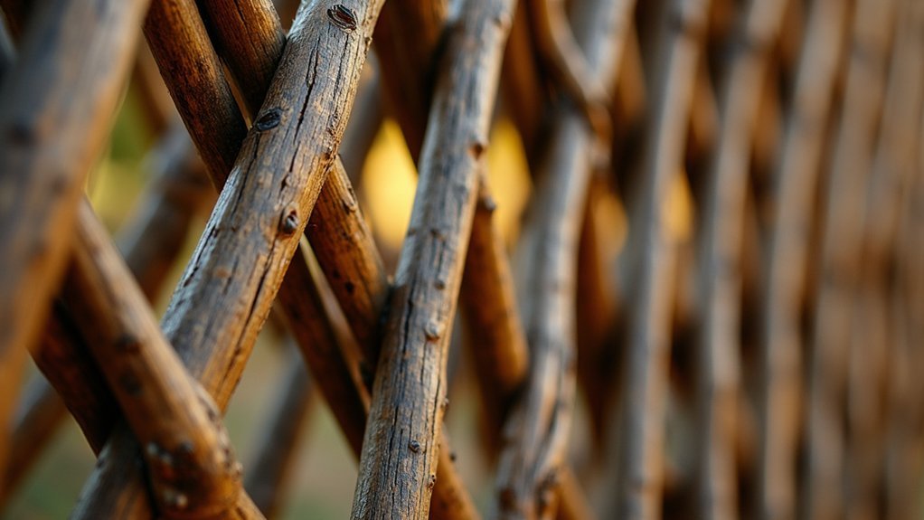 timeless rustic willow fencing