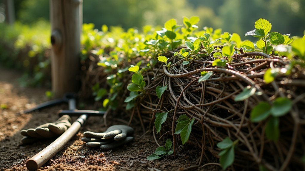 traditional sustainable hedge laying