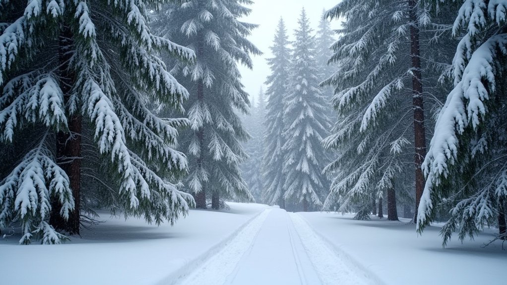 trees as snow barriers