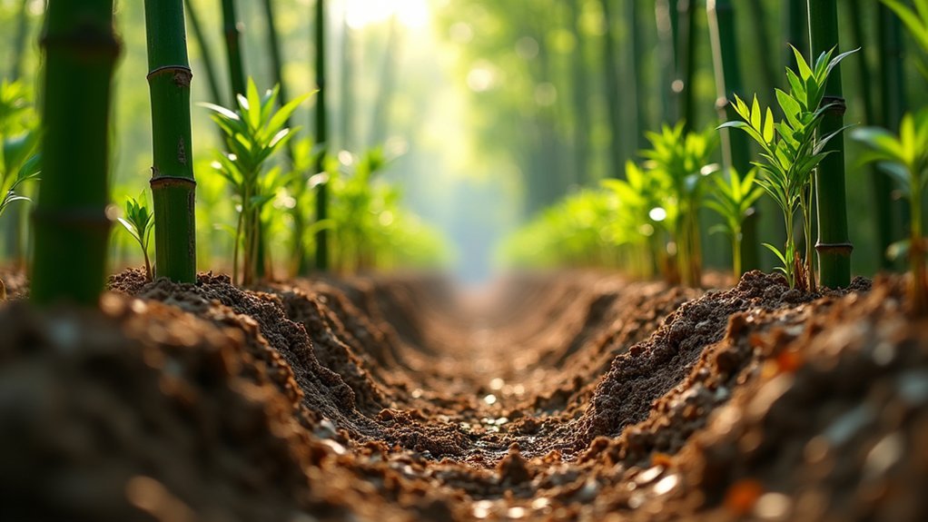 trench planting for bamboo