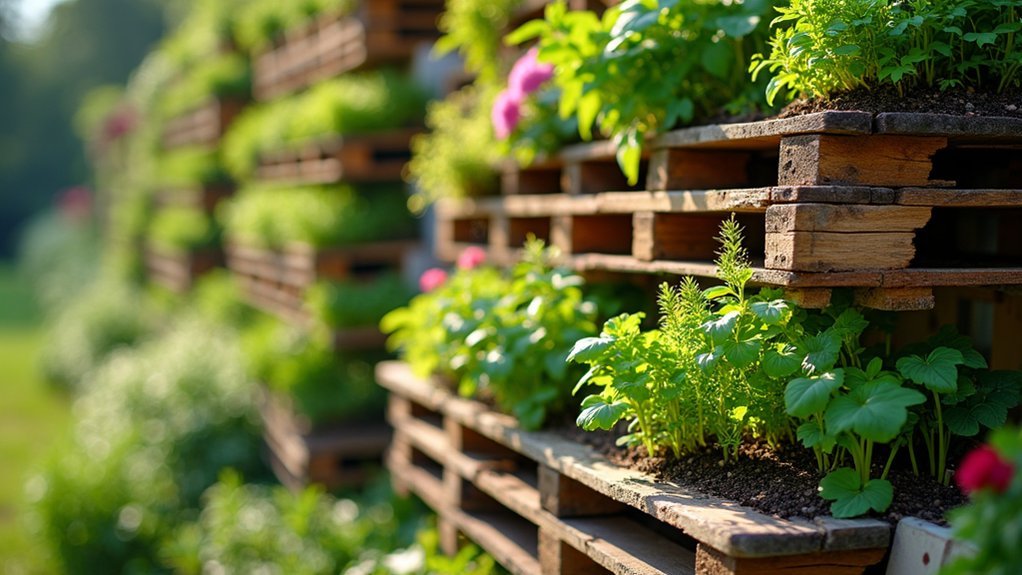 vertical planting with pallets