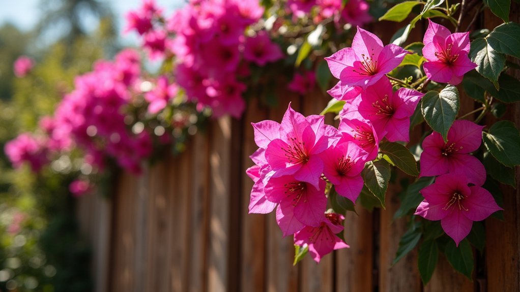 vibrant privacy with bougainvillea