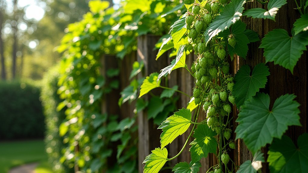 vigorous hops vines privacy