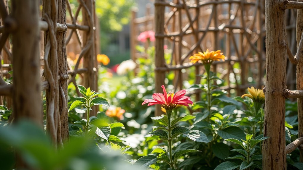 wattle dividers for urban gardens