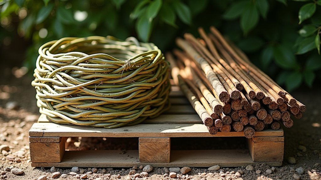 wattle fencing preparation materials