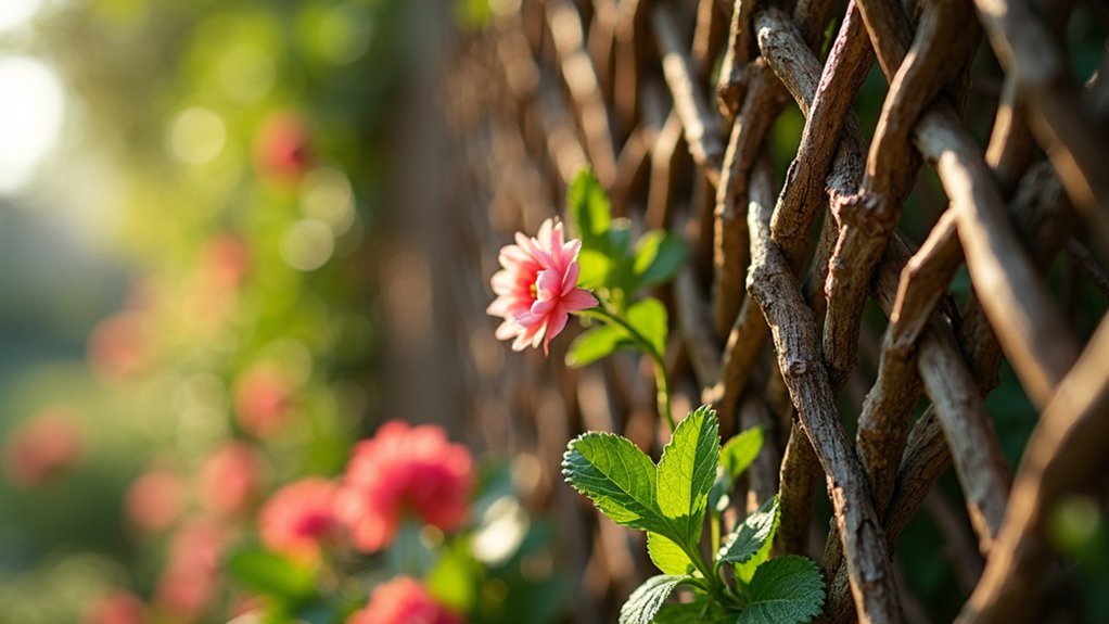 wattle weaving for gardens