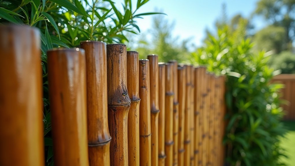 weather resistant bamboo fence installation