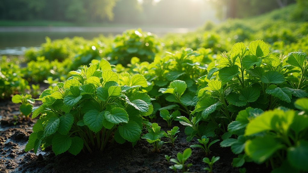 wet soil shrubs as boundaries