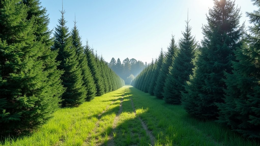 year round windbreak with conifers