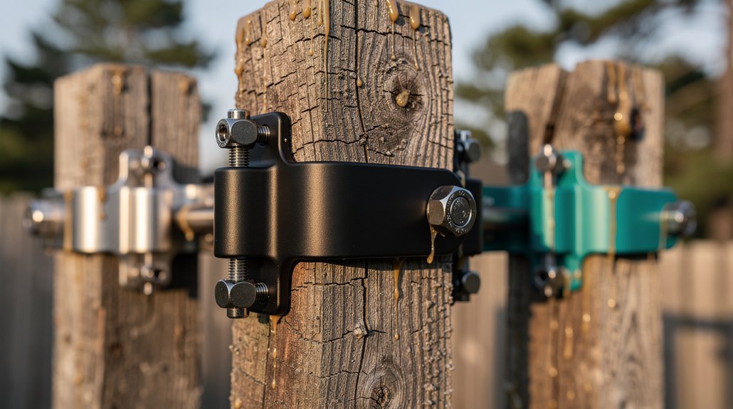 steel post repair spur kits restore wooden fences